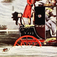 Detail: Mailcoach in a flood