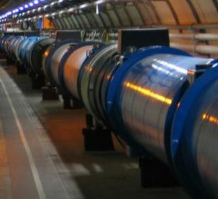  Large Hadron Collider employs superconducting dipole magnets like those shown to provide a magnetic field almost 100,000 times stronger than the earth's magnetic field.
