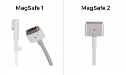 Connectors for MagSafe 1 charger versus MagSafe 2 charger