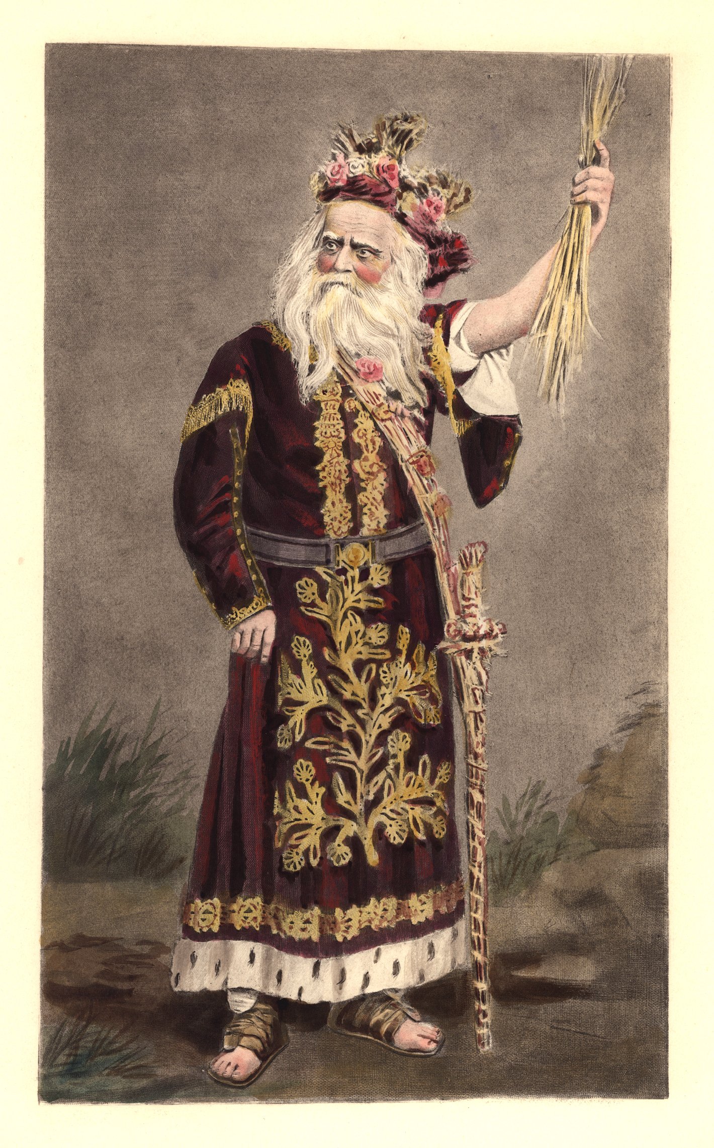 Edwin Forrest as King Lear, lithograph [19th c], Furness Theatrical Image Coll. P/Fo600.18 ML