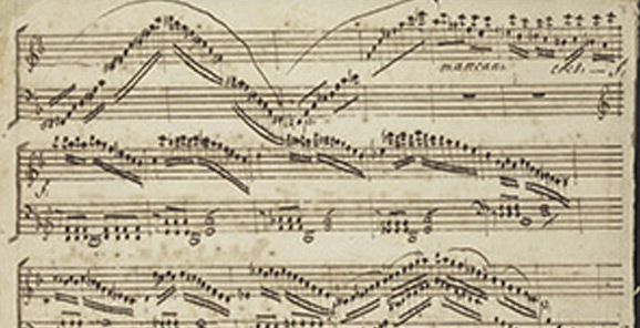 Detail from Ludwig Abielle, Ill sonates pour le clavicin ou pianoforte opera III (France, 17th century), UPenn Ms. Codex 13, Kislak Center.