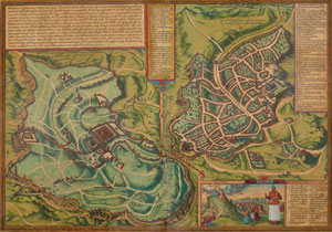 Braun and Hogenberg's 1572 map of Jerusalem