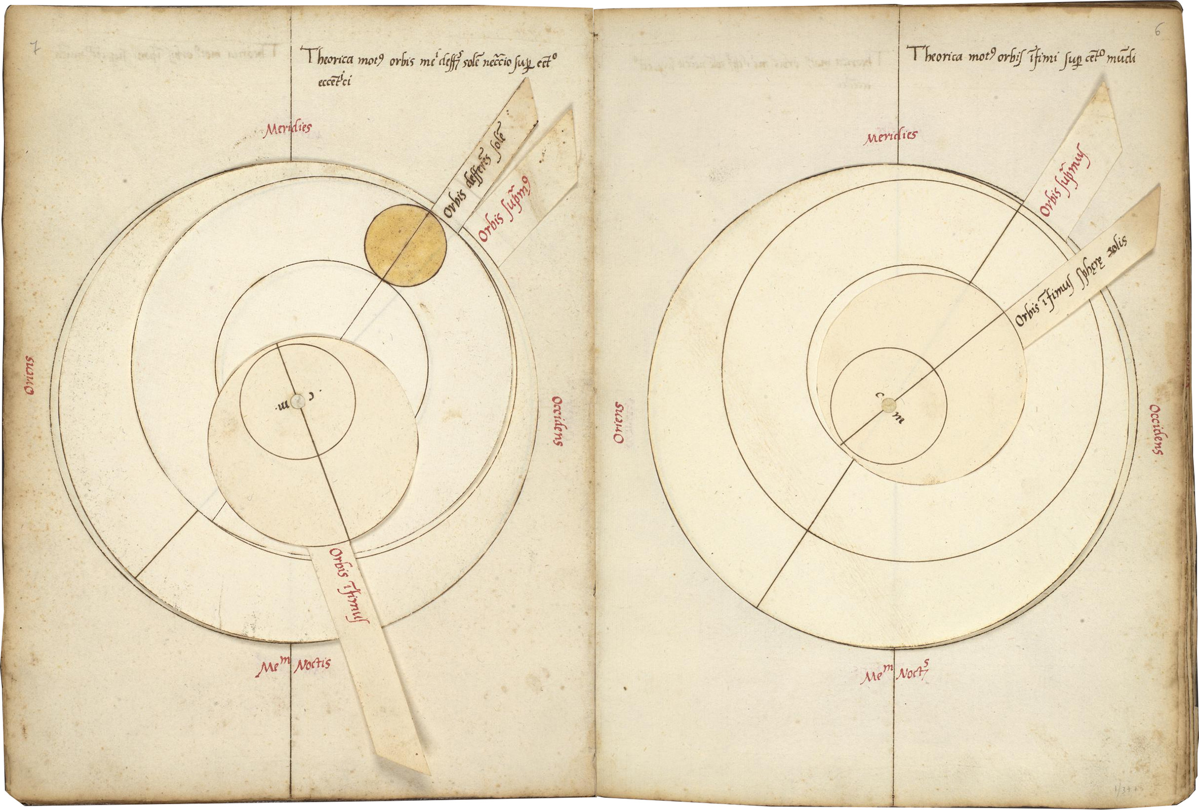 LJS 64 Illustrations to Georg von Peurbach's Novae theoricae planetarum, pp. 6-7