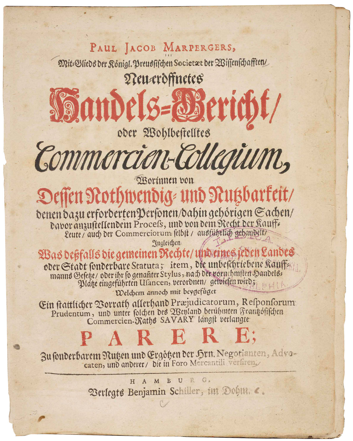 Title page of the 1709 printing