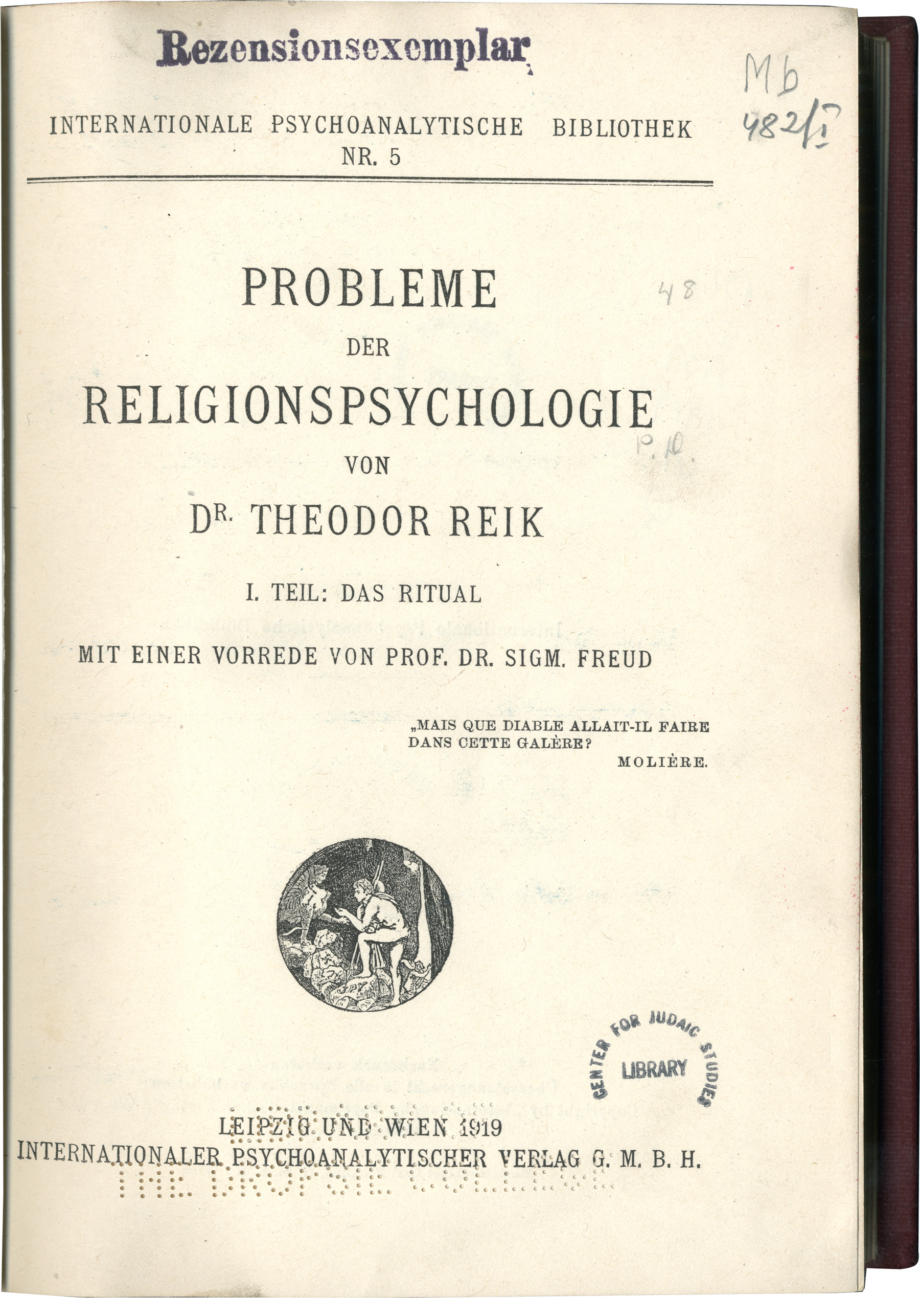 Title page of Probleme der Religionspsychologie