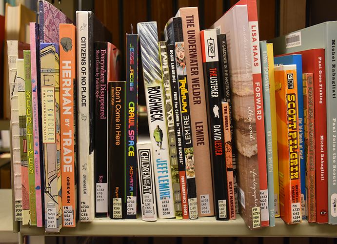 Comics and graphic novels in the Van Pelt-Dietrich Library Center stacks