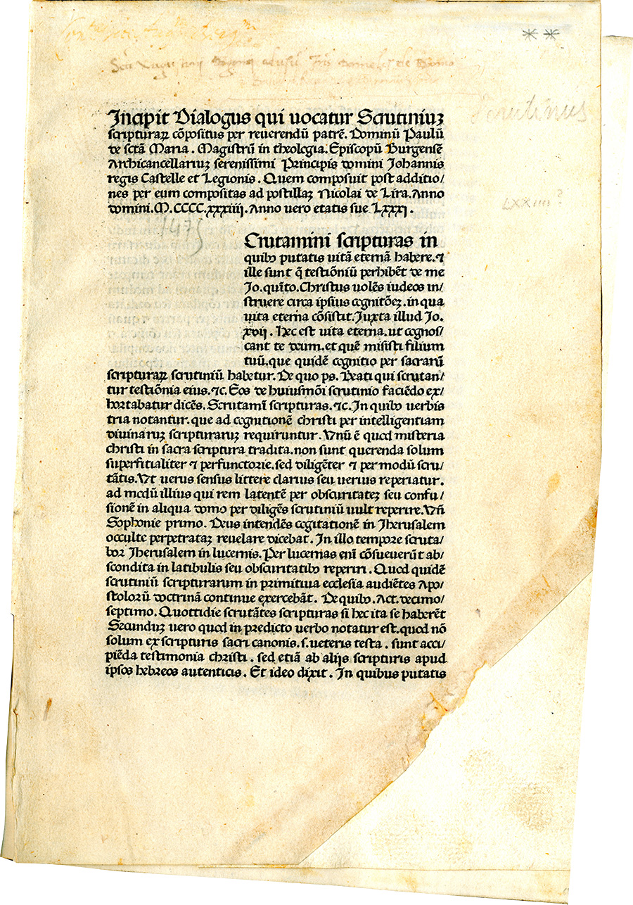 Title page of he 1475 printing