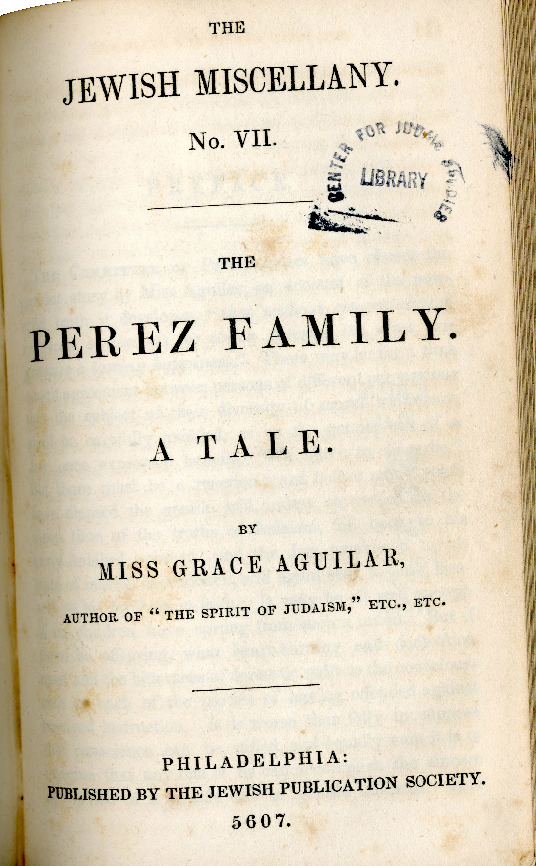 Title page of volume seven