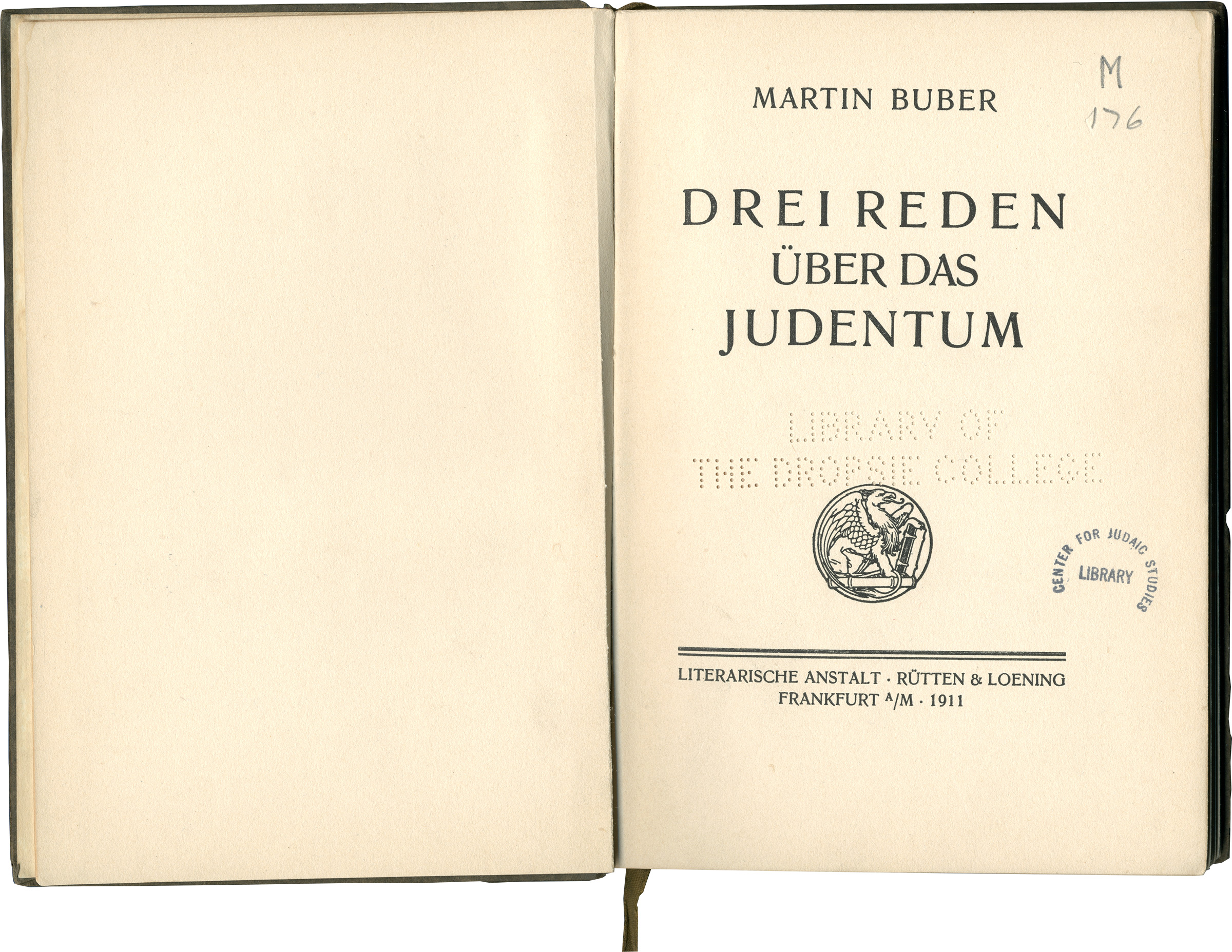 Opening, showing the title page of the first edition