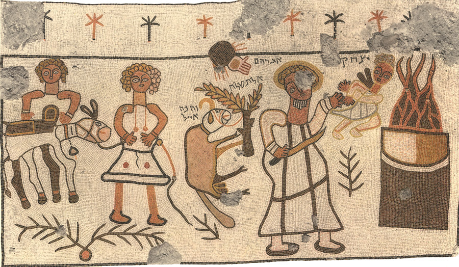 Mosaic depicting the sacrifice of Isaac