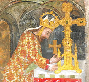 Modified version of mural with Charles IV from mural in the Royal Castle Karlstein
