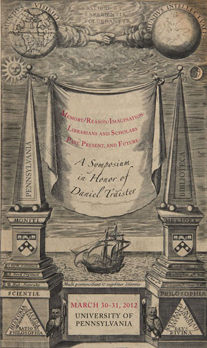 Engraved title page (modified) from Francis Bacon, Of the Advancement and Proficience of Learning (Oxford, 1640)