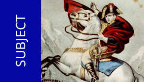 Subject: French & Francophone studies (Napoleon crossing the Alps. Courtesy of the Library of Congress)