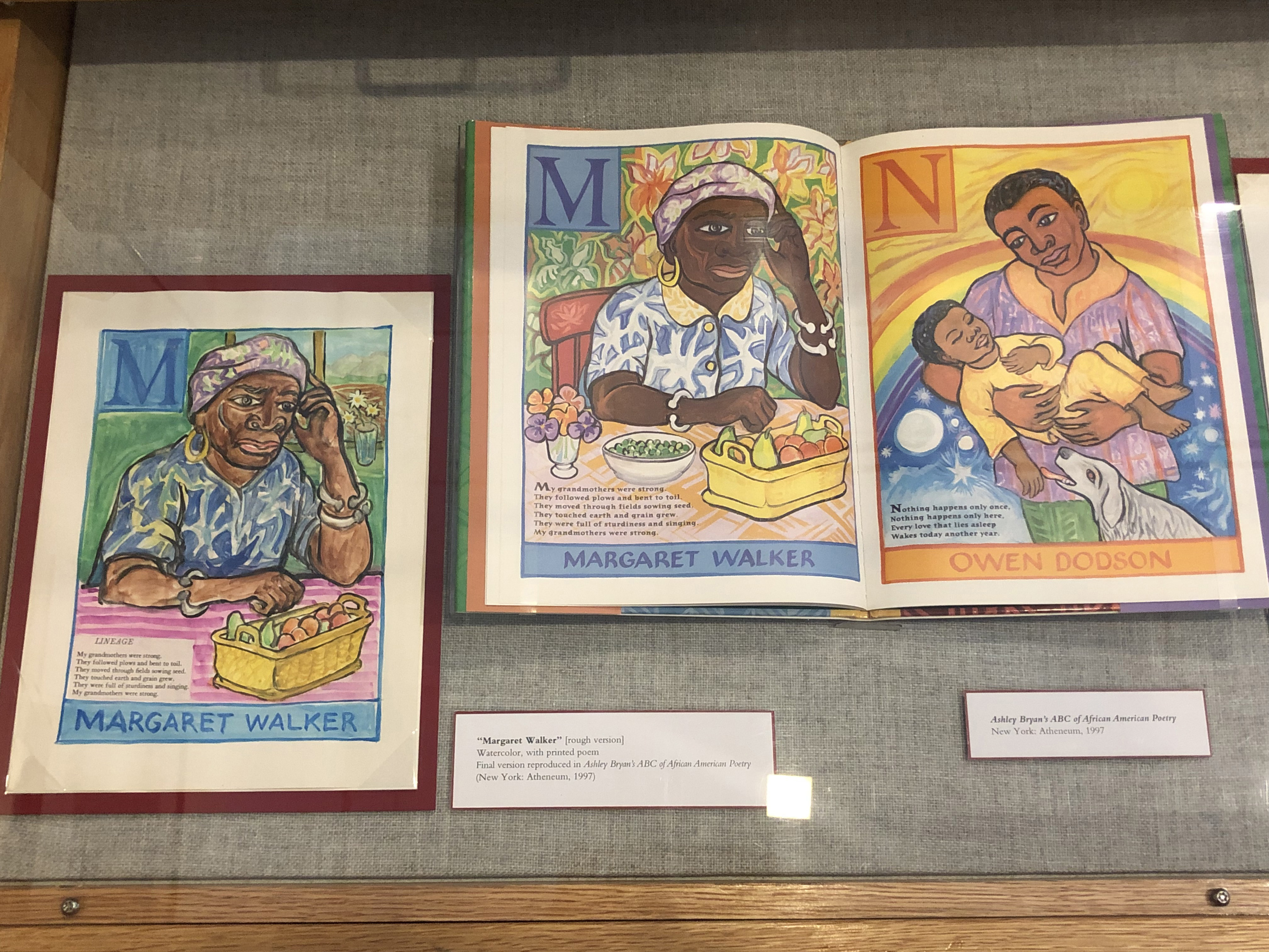Remarkable Figures, detail of Drawer 2 - Ashley Bryan's ABC's of African American Poetry