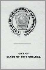 Class of 1878 bookplate