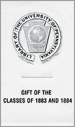 Classes of 1883 and 1884 bookplate