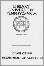 Class of 1891 Department of Arts Fund Bookplate