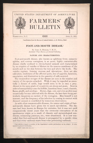 Cover of foot and mouth disease