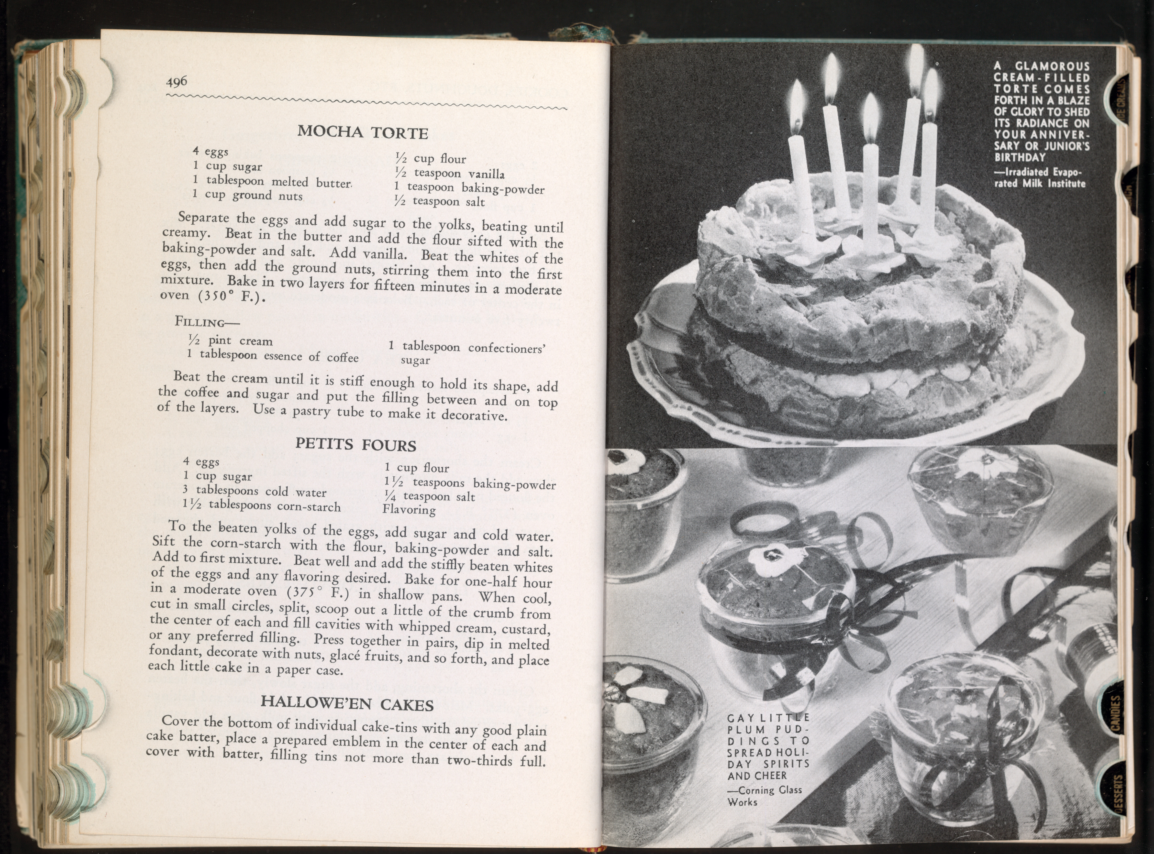 p 496-497, Mocha torte recipe from American Woman’s Cook Book. 