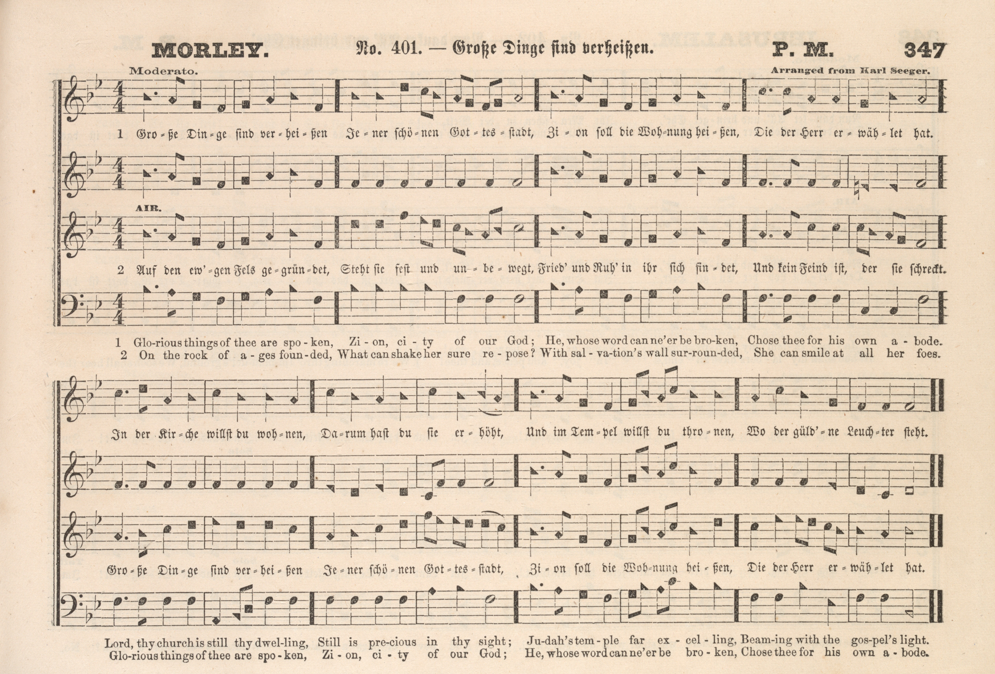 p 347 from Die Pennsylvanische Choral Harmonie.
