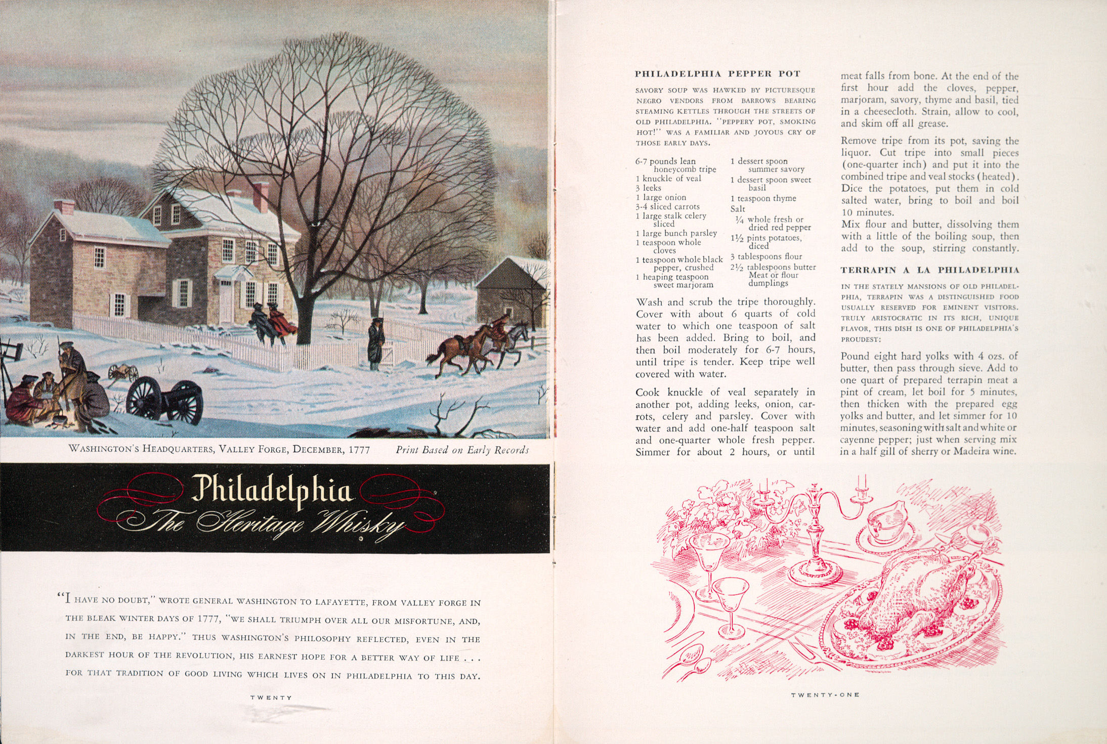 p 20-21 from Famous Recipes in the Philadelphia Manner.