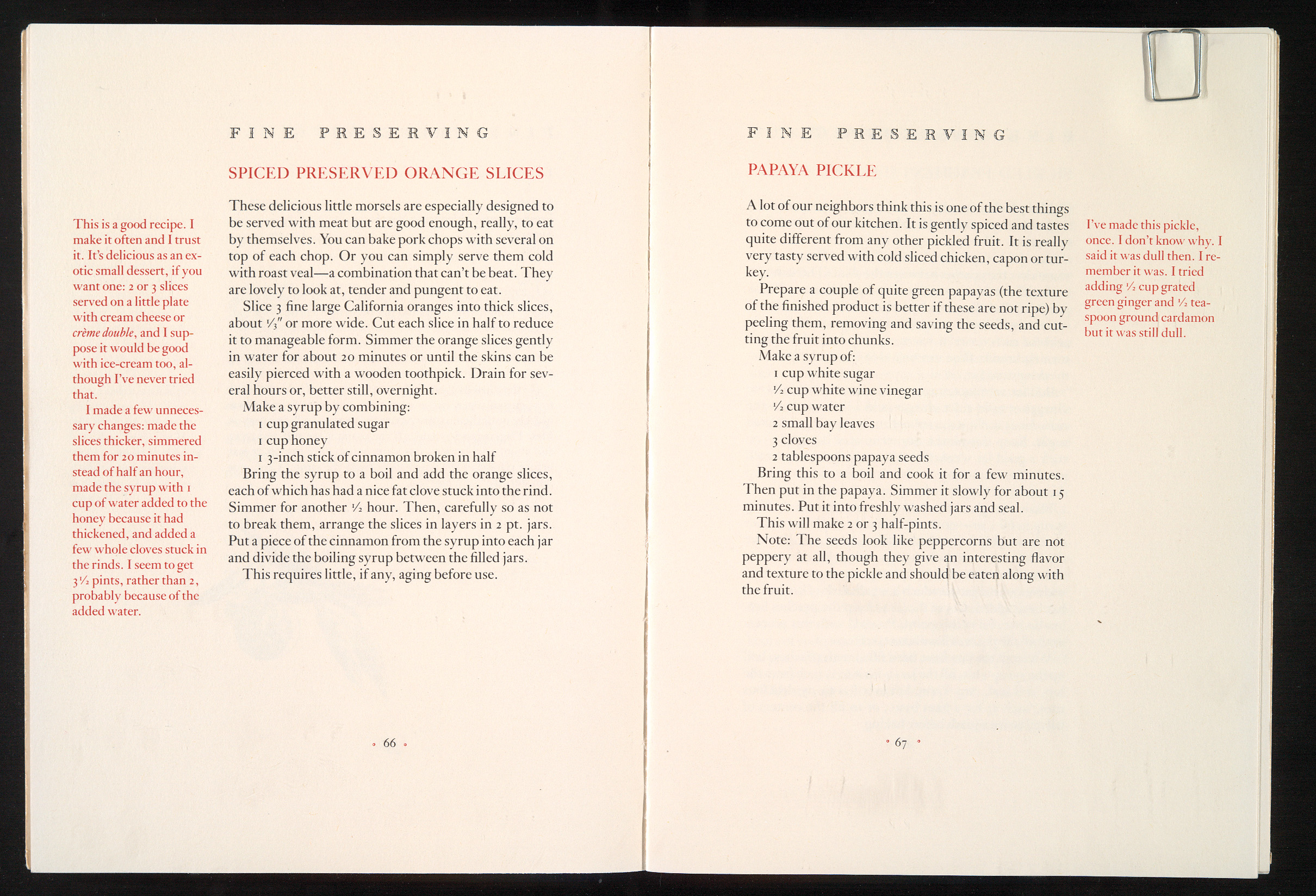 p 66-67 from Fine Preserving: M.F.K. Fisher’s Annotated Edition.
