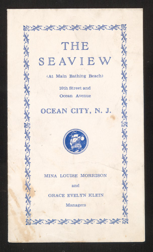 The Seaview. Brochure.