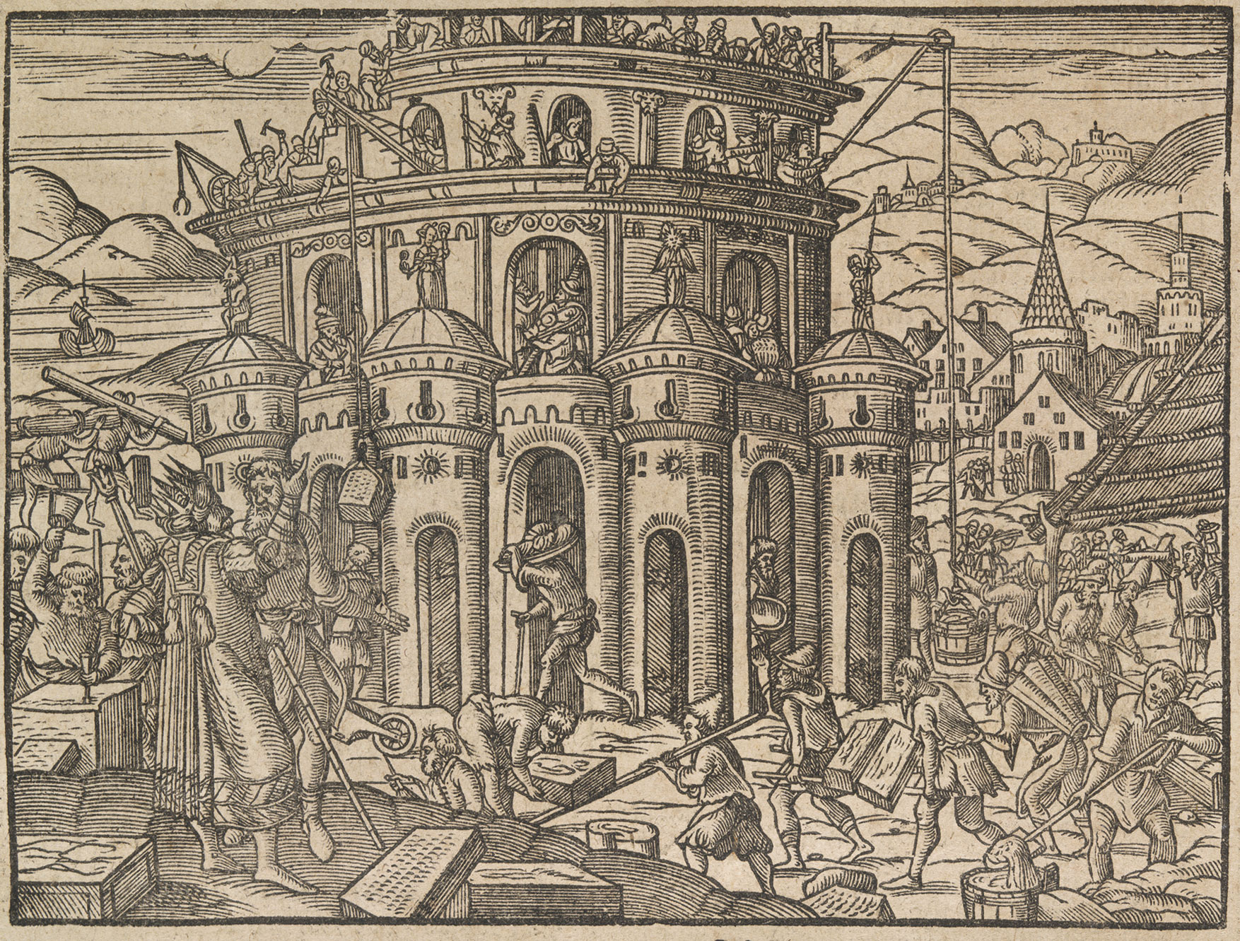 Tower of Babel woodcut