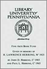 Lawrence H. Herring Memorial Fund bookplate