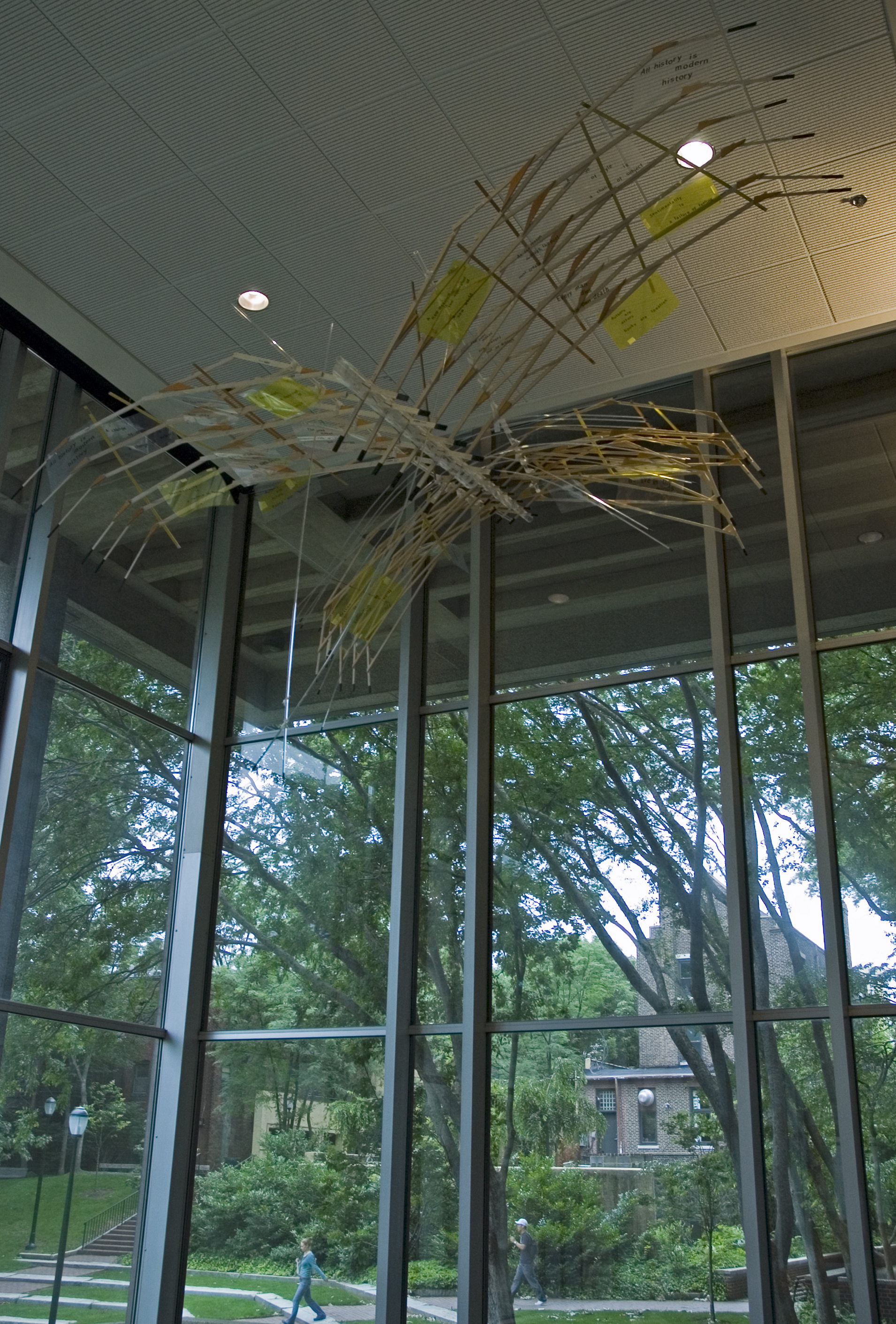 sculpture installation in S.T. Lee Lounge