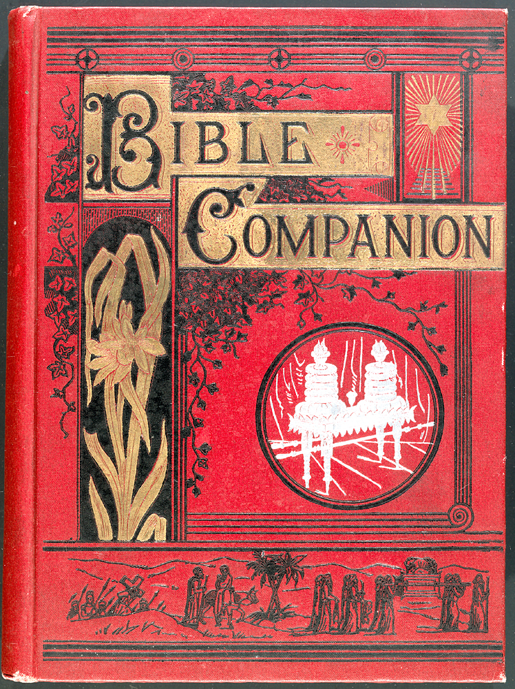 illustrated cover for The People's Companion to the Bible depicting the israelites with the arc of the covenant