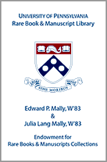 Edward P. and Julia Lang Mally Endowment for Rare Books and Manuscripts Collections Bookplate