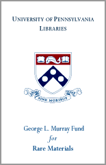 George L. Murray Fund for Rare Materials Bookplate