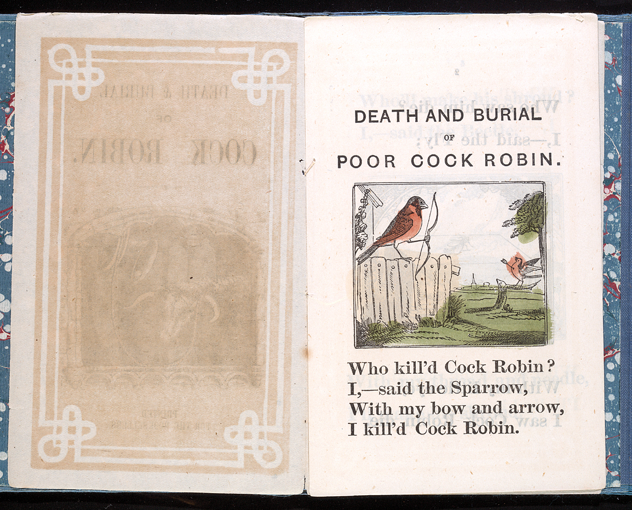 Death & Burial of Cock Robin interior cover illustration of robin