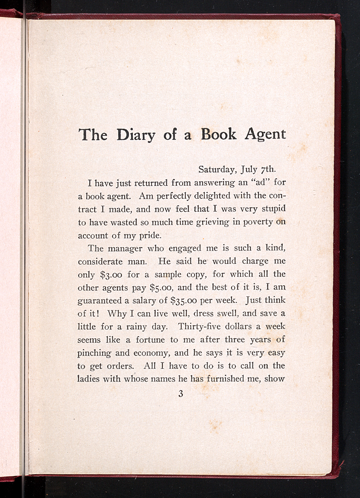 The Diary of a Book-Agent Interior Cover