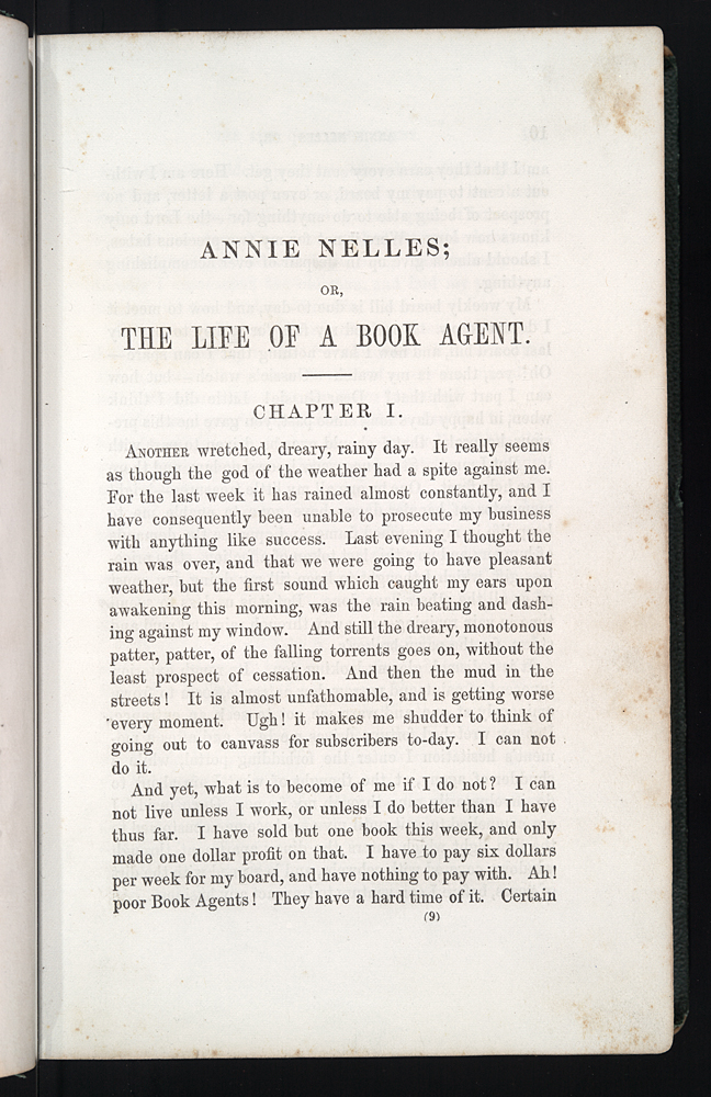 Annie Nelles, or, The Life of a Book Agent: An Autobiography Chapter 1