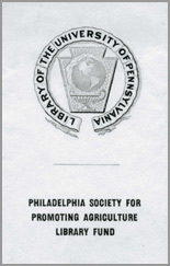 Philadelphia Society for Promoting Agriculture Bookplate
