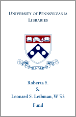 Roberta S. & Leonard S. Leibman, W’53 Collection Endowment Fund Bookplate