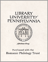 Romanic Philology Trust bookplate