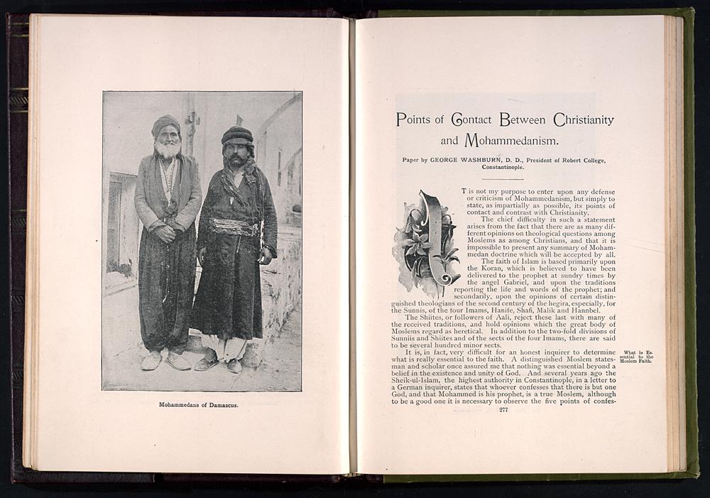 Interior Cover Featuring a Photo Labeled Mohammeans of Damascus 