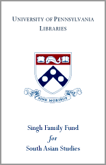 Singh Family Fund for South Asian Studies bookplate