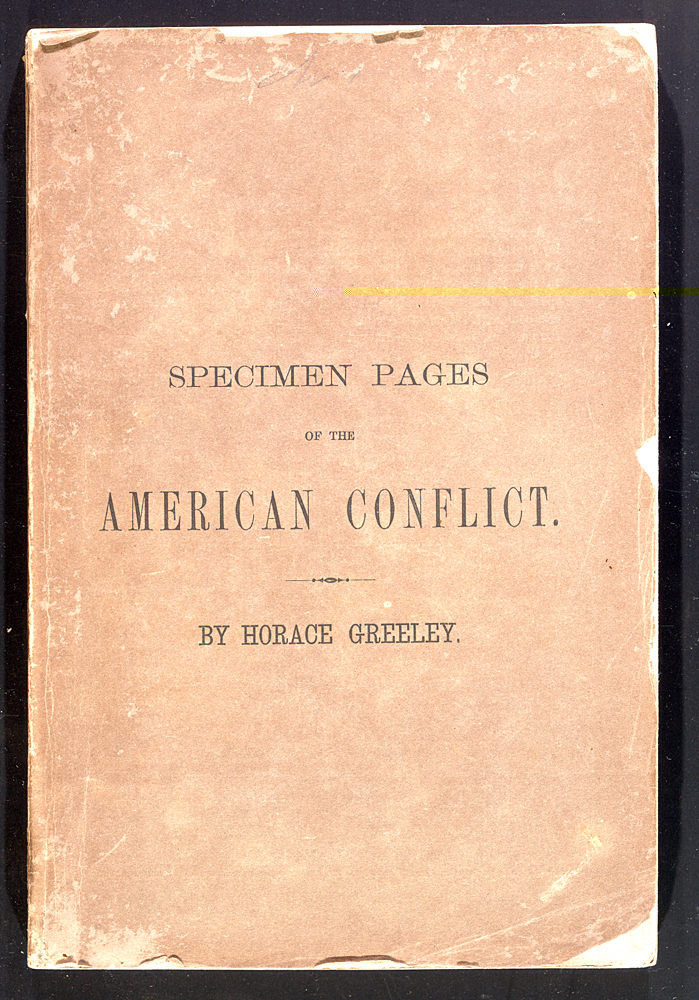 Paper Cover of The American Conflict, no illustrations or photos only text