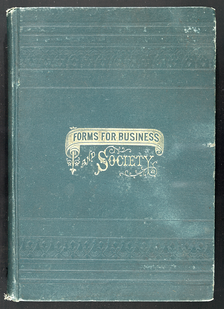A Guide to Success, with Forms for Business & Society embossed cover with title only, bound back-to-back with A Festival of Art, Poetry and Song