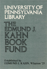 Edmund J. Kahn Library Fund bookplate