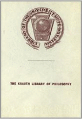 Rev. C.P. Krauth Library Fund bookplate