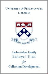 Lachs-Adler Family Endowed Fund for Collection Development Bookplate