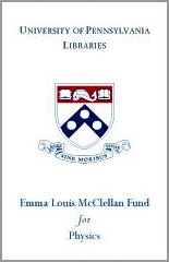 Emma Louise McClellan Fund bookplate