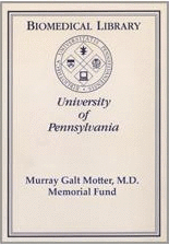 Murray Galt Motter Memorial Fund Bookplate