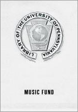 Department of Music Fund Bookplate