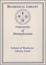 Perelman School of Medicine Library Fund bookplate